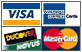 Visa, MasterCard, Discover, Amex